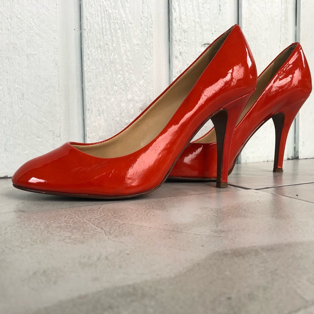 Burnt Orange J Crew Patent Leather Heels